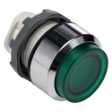 ABB MP3 Series Green Chrome Plated Metal Momentary Push Button Head 22.5 mm Cutout IP66 1SFA611102R3102