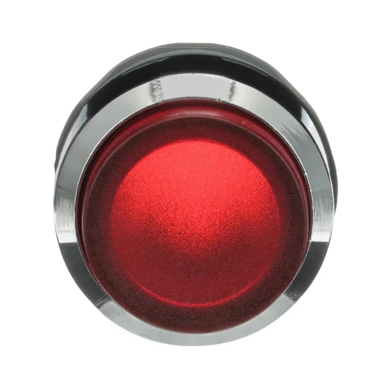 ABB MP3 Series Red Round Momentary Push Button Head 22.5mm Cutout Diameter, Chrome Plated Metal, IP66 1SFA611102R3101