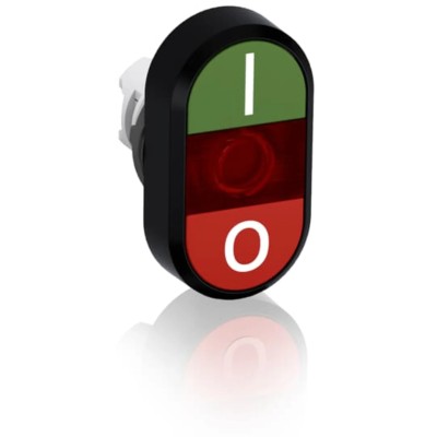 ABB MPD1 Series Green Red Oval Momentary Push Button Head 22.5 mm Cutout IP20 IP66 MPD1