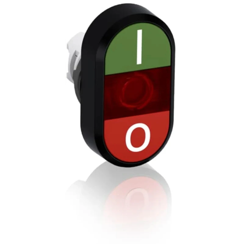 ABB MPD1 Series Green Red Oval Momentary Push Button Head 22.5 mm Cutout IP20 IP66 MPD1