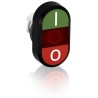 ABB MPD1 Series Green Red Oval Momentary Push Button Head 22.5 mm Cutout IP20 IP66 MPD1