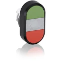 ABB MPD1 Series Red, Green Momentary Push Button Head, 22.5 mm Cutout, IP66 MPD1