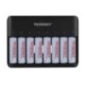 Tenergy TN477U 8-Bay AA/AAA NiMH Rechargeable Battery Charger With USB Input