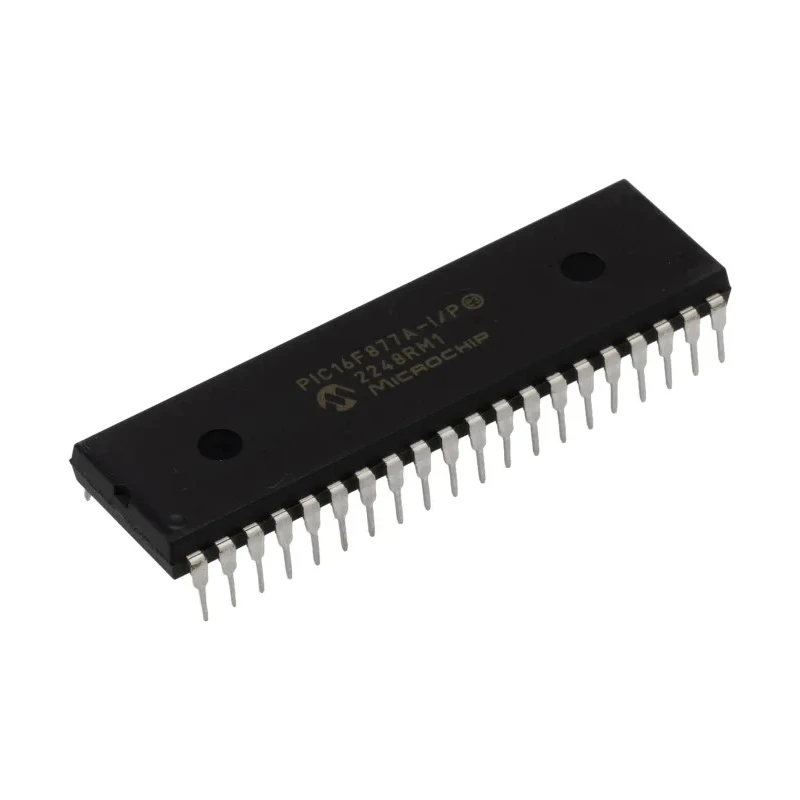 Microchip 8-Bit PIC16F Microcontroller 20 MHz 14.3 kB Flash 256 B RAM 40-Pin PDIP PIC16F877A-I/P