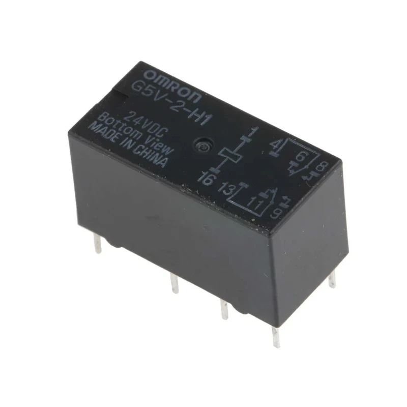 Omron PCB Signal Relay, 24V DC Coil, 1A Switching Current, DPDT G5V-2-H1 DC24