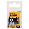 DeWALT Impact Torsion Hardened Screwdriver Bit 5-Piece Set PH2 25mm DT7994T-QZ
