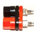 Mueller Electric Black Red 15A Binding Post with Brass Contacts Nickel Plated 3kV 11.99 mm Hole Diameter BU-00283
