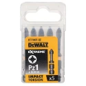 DeWALT Impact Torsion Screwdriver Bit Set 5-Piece, Durable Hex Shank, 50mm DT7390T-QZ