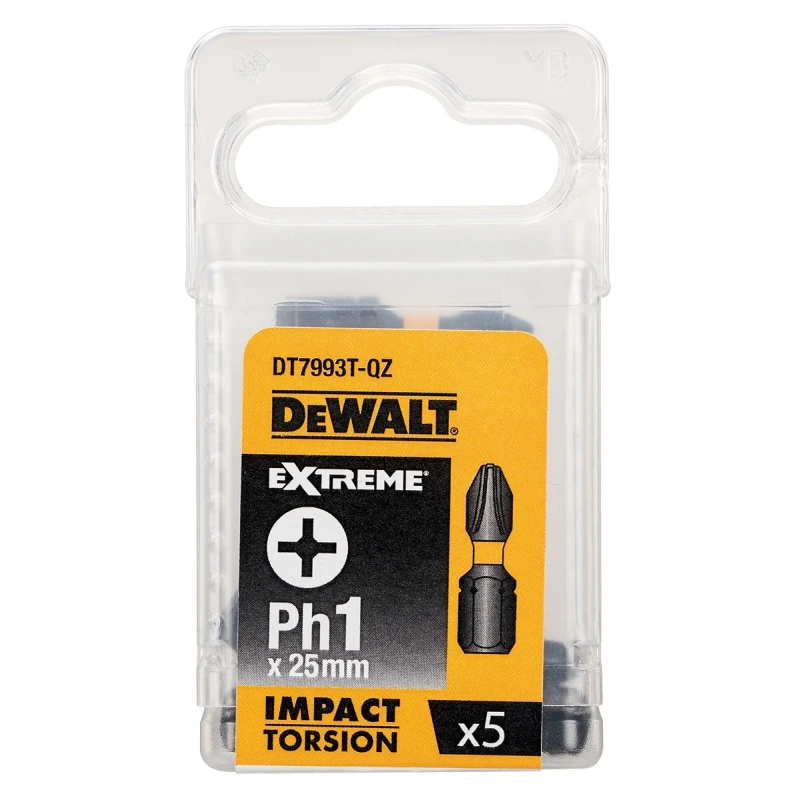 DeWALT Impact Torsion Screwdriver Bit Set 5-Piece with 15-Degree Reflex Core DT7993T-QZ