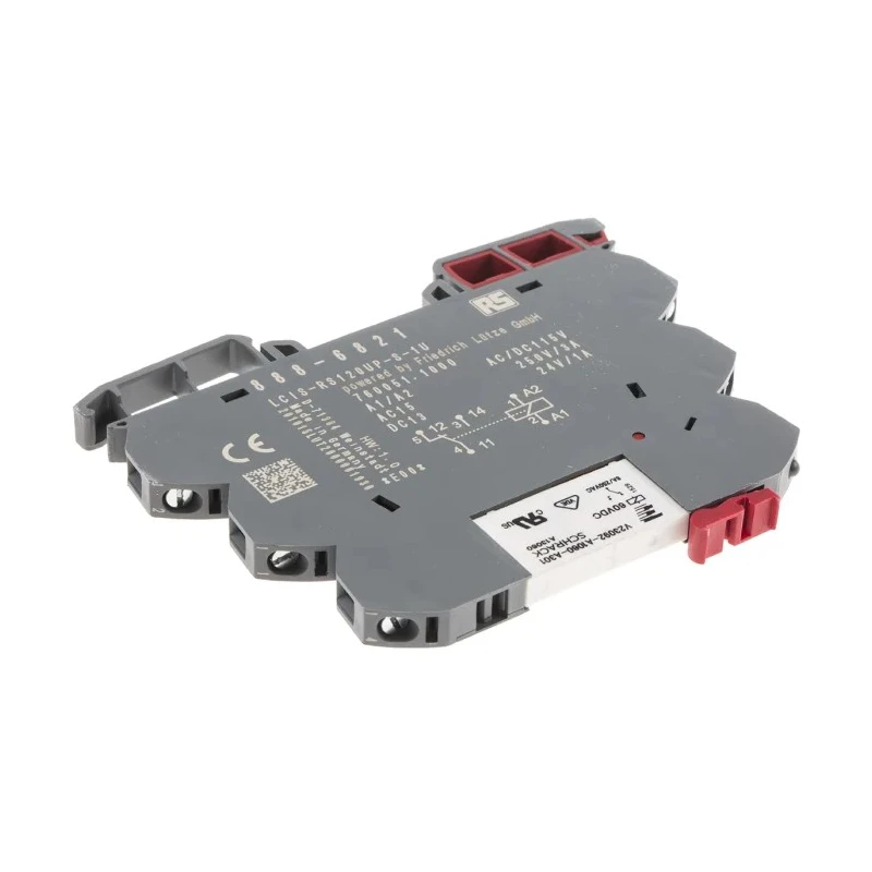 RS PRO Interface Relay DIN Rail Mount 115V AC/DC Coil 6A SPDT Silver Alloy Contacts 888-6821