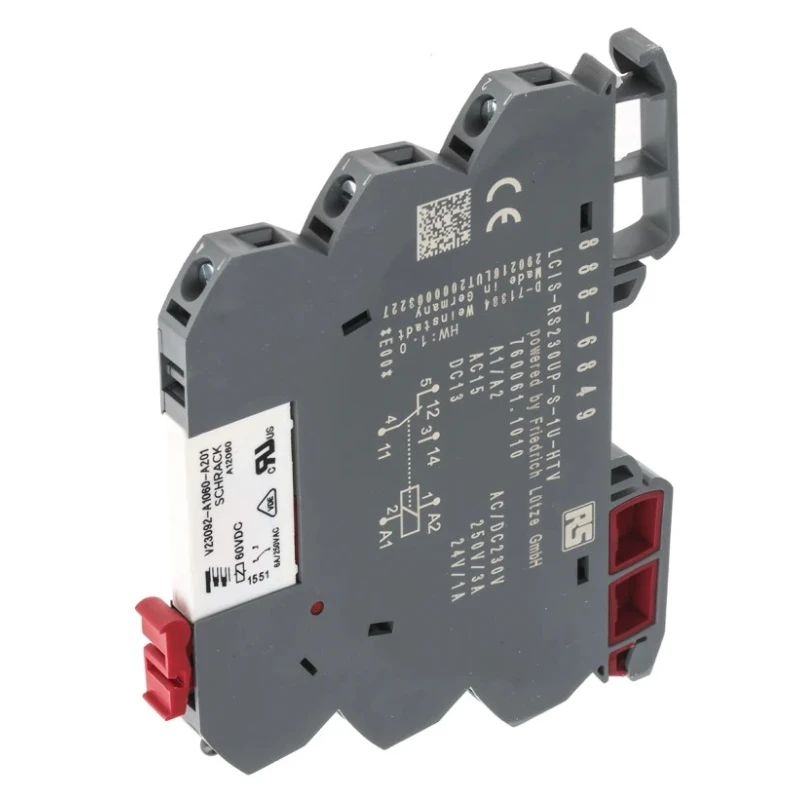 RS PRO Electromechanical Interface Relay DIN Rail Mount 230V ac/dc Coil SPDT 3.5mA 6A Contact Current 250V AC/DC 888-6849