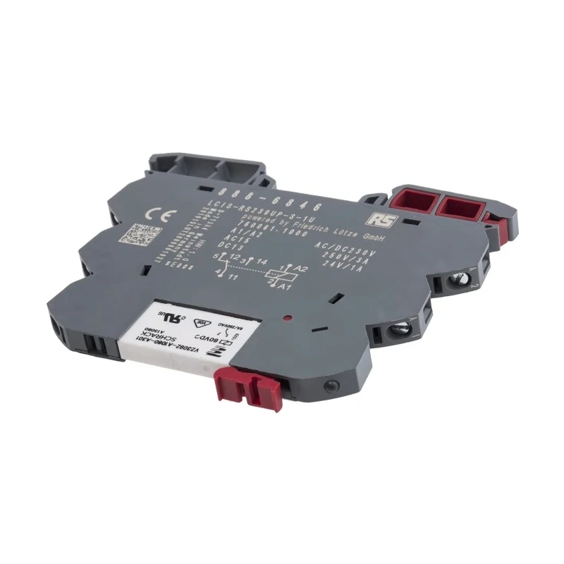 RS PRO Electromechanical Interface Relay DIN Rail Mount 230V AC/DC Coil SPDT Contact 3.5mA Coil Current 6A 888-6846