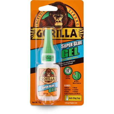 GORILLA GLUE EUROPE LTD Gorilla Glue Gel Super Glue, Transparent, 15 g Bottle 4044400