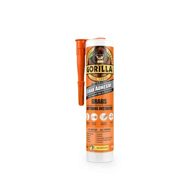 GORILLA GLUE EUROPE LTD GRAB ADHESIVE Paste Cartridge 290 ml 10°C to 40°C Operating Temperature 2044000