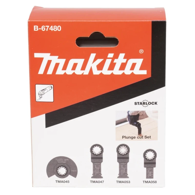 Makita 4-Piece Multi-Tool Plunge Cut Set Multitool Accessory for Use with Multi-Cutter B-67480