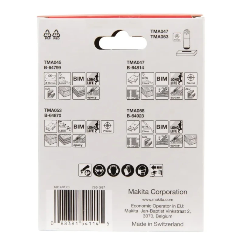 Makita 4-Piece Multi-Tool Plunge Cut Set Multitool Accessory for Use with Multi-Cutter B-67480
