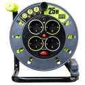 RS PRO 25 m 4 Socket Type F German Schuko High-Visibility Cable Reel, 16A, 240V 889-2494