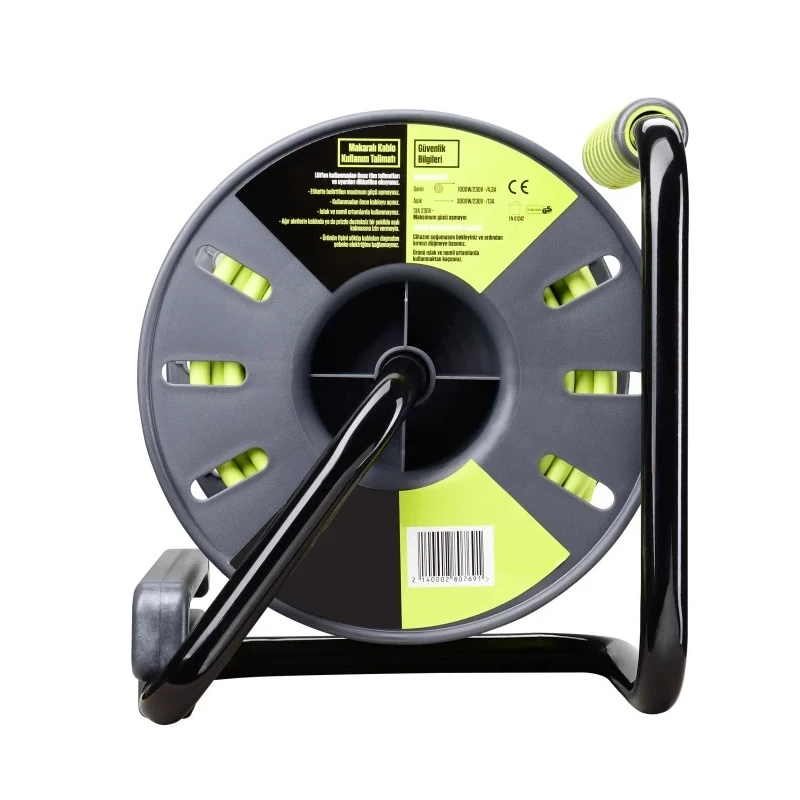 RS PRO 25 m 4 Socket Type F German Schuko High-Visibility Cable Reel, 16A, 240V 889-2494