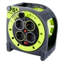RS PRO 15 m 4 Socket Type F German Schuko Cable Reel Cable Reel 240V 16A 889-2497