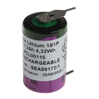 Tadiran 1/2 AA Lithium Thionyl Chloride Battery 3.6 V 1.2 Ah 14.7 mm SL-350/PR