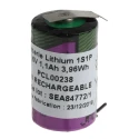 Tadiran 1/2 AA Lithium Thionyl Chloride Battery 3.6 V 1.1 Ah 14.7 mm SL-750/PR