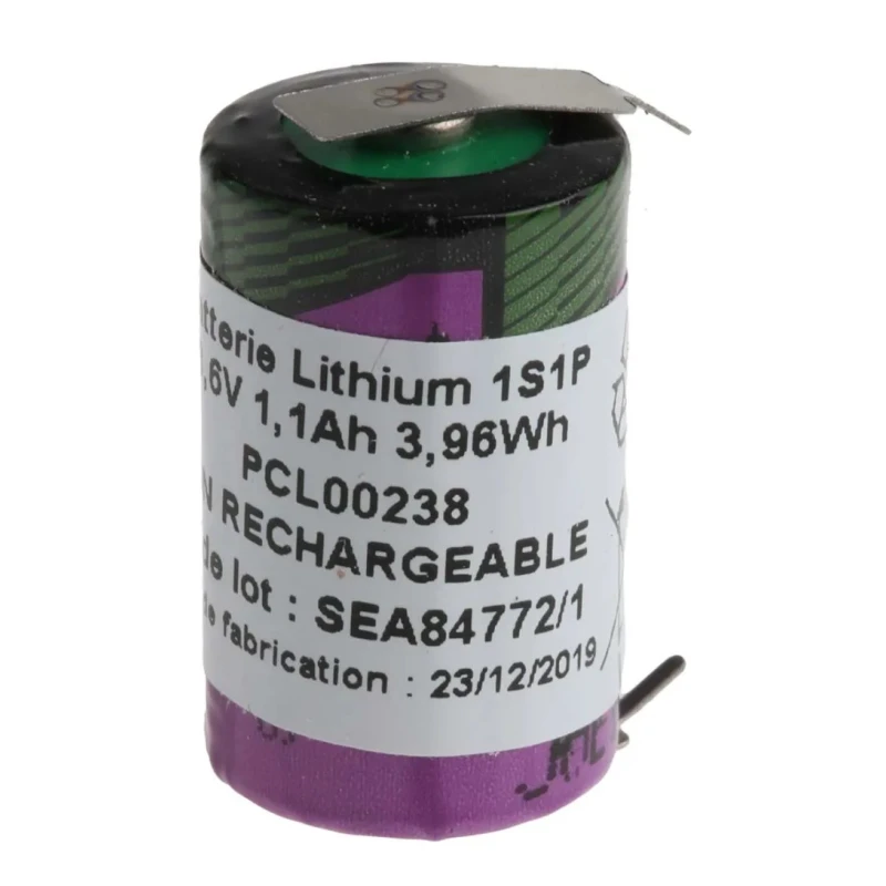 Tadiran 1/2 AA Lithium Thionyl Chloride Battery 3.6 V 1.1 Ah 14.7 mm SL-750/PR