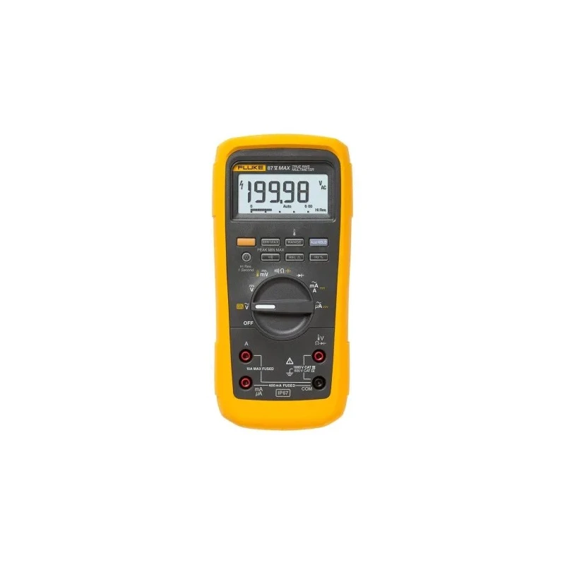 Fluke Rugged Industrial Digital Multimeter Kit 10A Current Kit with Case, Test Leads, Probes, Holster FLUKE-87V-MAX/E2 KIT