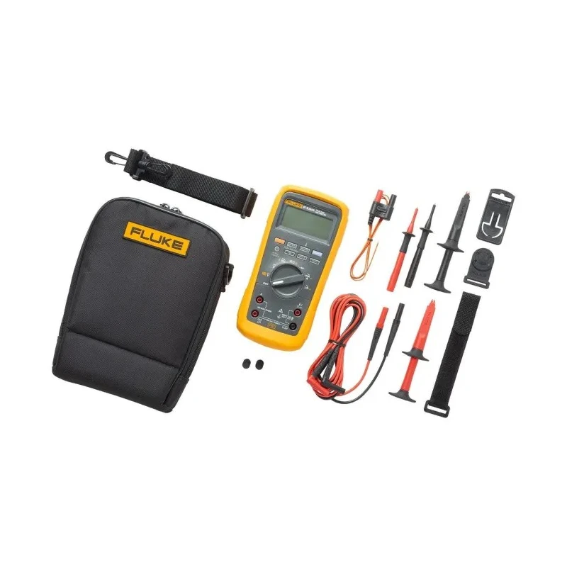 Fluke Rugged Industrial Digital Multimeter Kit 10A Current Kit with Case, Test Leads, Probes, Holster FLUKE-87V-MAX/E2 KIT