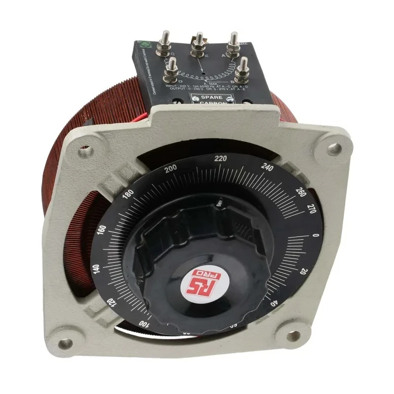 RS PRO Variac Single Phase 3.6 kVA Manual Surface Mount 240 V Input 0 to 270 V Output 15 A Clockwise Knob 890-2787