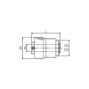 Huco Adjustable Friction Clutch 8mm Bore 300 Ncm Torque In-Line Mount 65mm Length 48mm Diameter 279P48.28.RS