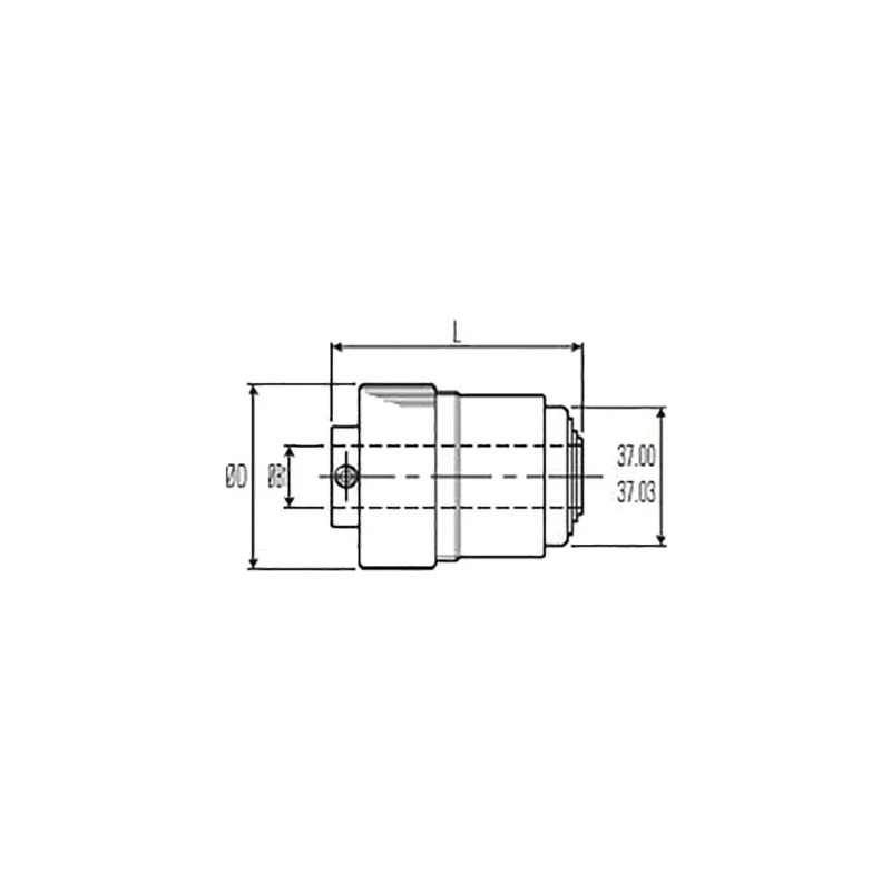 Huco Adjustable Friction Clutch 8mm Bore 300 Ncm Torque In-Line Mount 65mm Length 48mm Diameter 279P48.28.RS