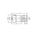 Huco Friction Clutch 12mm Bore 300 Ncm Torque, 600rpm Maximum Speed, In-Line Mount, 102mm Length, 48mm 269P48.3535.RS
