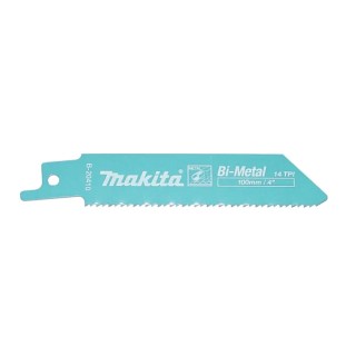 Makita Reciprocating Saw Blade 5-Piece 100 mm Bi-Metal, 14 Teeth per Inch B-20410