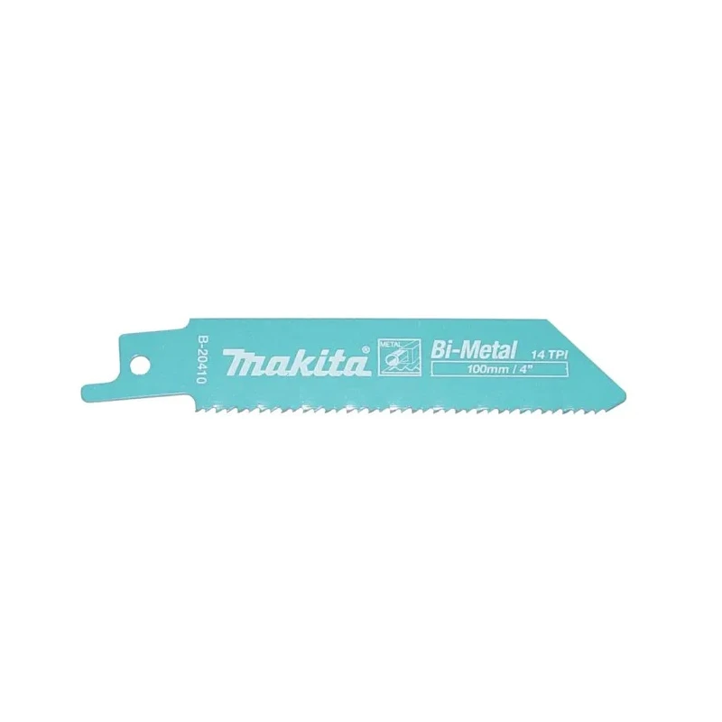 Makita Reciprocating Saw Blade 5-Piece 100 mm Bi-Metal, 14 Teeth per Inch B-20410