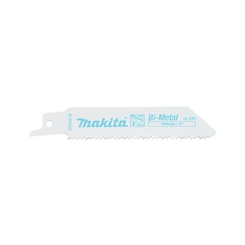 Makita Reciprocating Saw Blade 5-Piece 100 mm Bi-Metal, 10 Teeth Per Inch B-20426