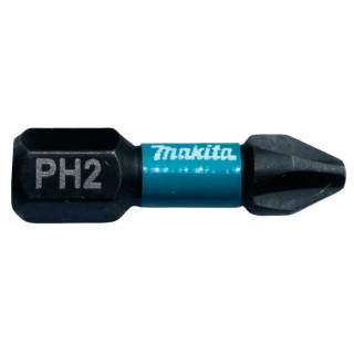 Makita Hex Screwdriver Bit, 6.35 mm Hex Drive, PH2 Tip, 25 mm Overall Length, Magnetic, Model B-63616