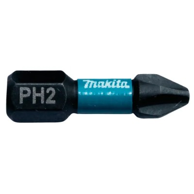 Makita Hex Screwdriver Bit, 6.35 mm Hex Drive, PH2 Tip, 25 mm Overall Length, Magnetic, Model B-63616