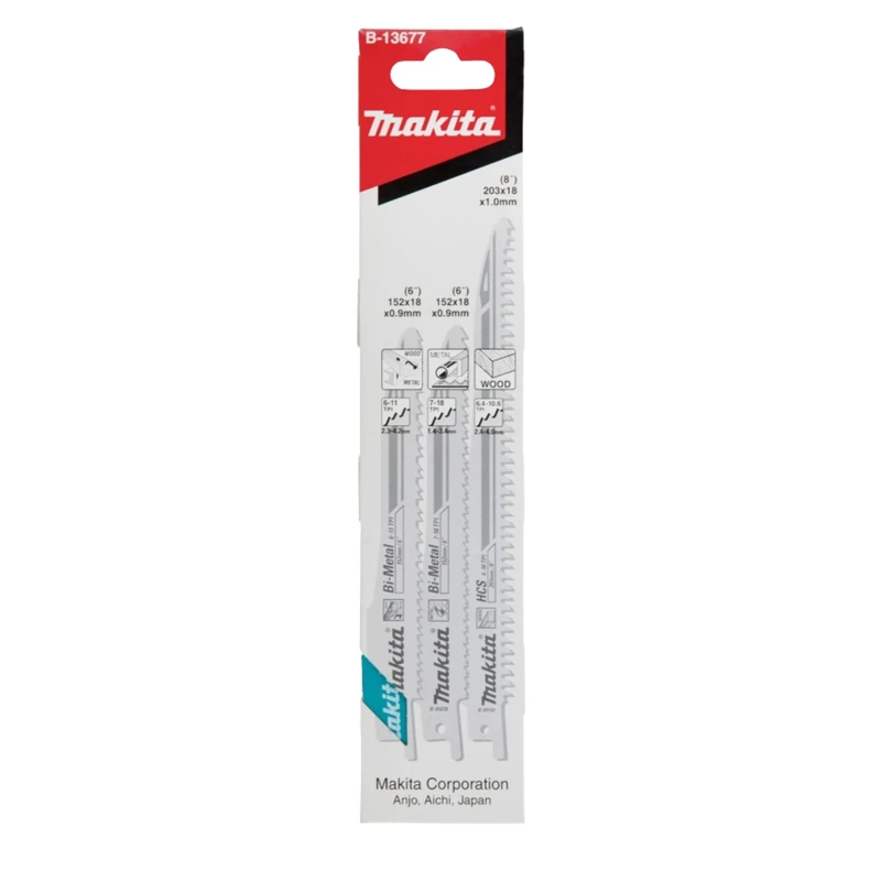 Makita Reciprocating Saw Blade 3-Piece 100 mm Bi-Metal B-13677