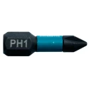 Makita High-Performance Magnetic Hex Screwdriver Bit 6.35 mm Drive, PH1 Size, 25 mm Overall Length B-63600