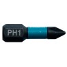 Makita High-Performance Magnetic Hex Screwdriver Bit 6.35 mm Drive, PH1 Size, 25 mm Overall Length B-63600