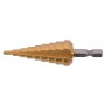 Makita High-Speed Steel Step Drill Bit 4-20 mm Diameter, Tin Coated, Hex Shank 0.25in D-40129