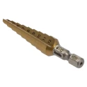 Makita HSS Hex Shank Step Drill Bit 4 to 12 mm Tin Coated D-40113