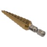 Makita HSS Hex Shank Step Drill Bit 4 to 12 mm Tin Coated D-40113