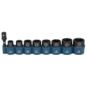Makita 9-Piece 3/8 in Impact Socket Set Blackened Chrome Molybdenum Steel E-16639