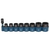 Makita 9-Piece 3/8 in Impact Socket Set Blackened Chrome Molybdenum Steel E-16639