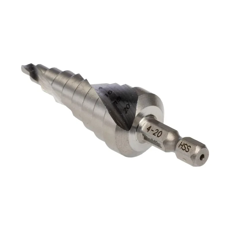 Makita High Speed Steel Drill Bit with Hex Shank 0.25in, Diameter 4-20 mm D-40157