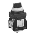 SMC Pneumatic Manual Control Valve Twist Selector (2 Position) , 1 MPa, G 1/8 Rc/NPT, Zinc Die Cast Alloy VM130-F01-34BA