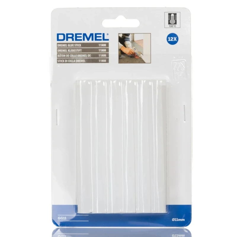 Dremel White Hot Melt Glue Stick 100 mm Length High-Temperature Resistant 195°C 2615GG11JA