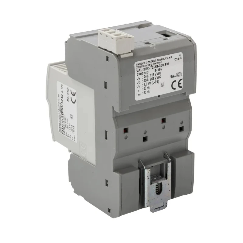 Phoenix Contact 3 Phase Surge Protector, 50 kA Maximum Surge Current, 1.9 kV Voltage Protection Rating, DIN Rail 2905340