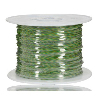 Alpha Wire Hook Up Wire PVC Series Green, Yellow 0.52mm², 20 AWG, 10x0.25mm Core Strands, 1.75mm Diameter, 305m 3053 GY001
